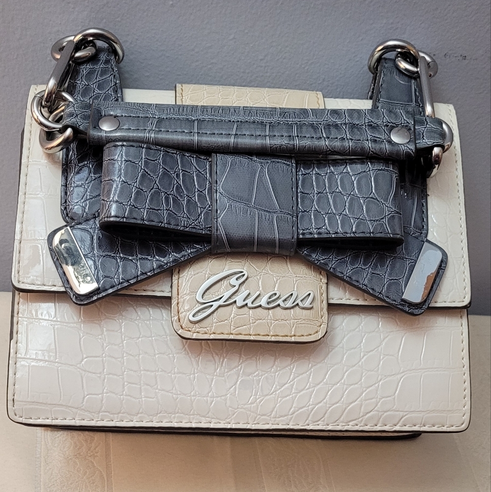 Guess Cream and Grey Purse
